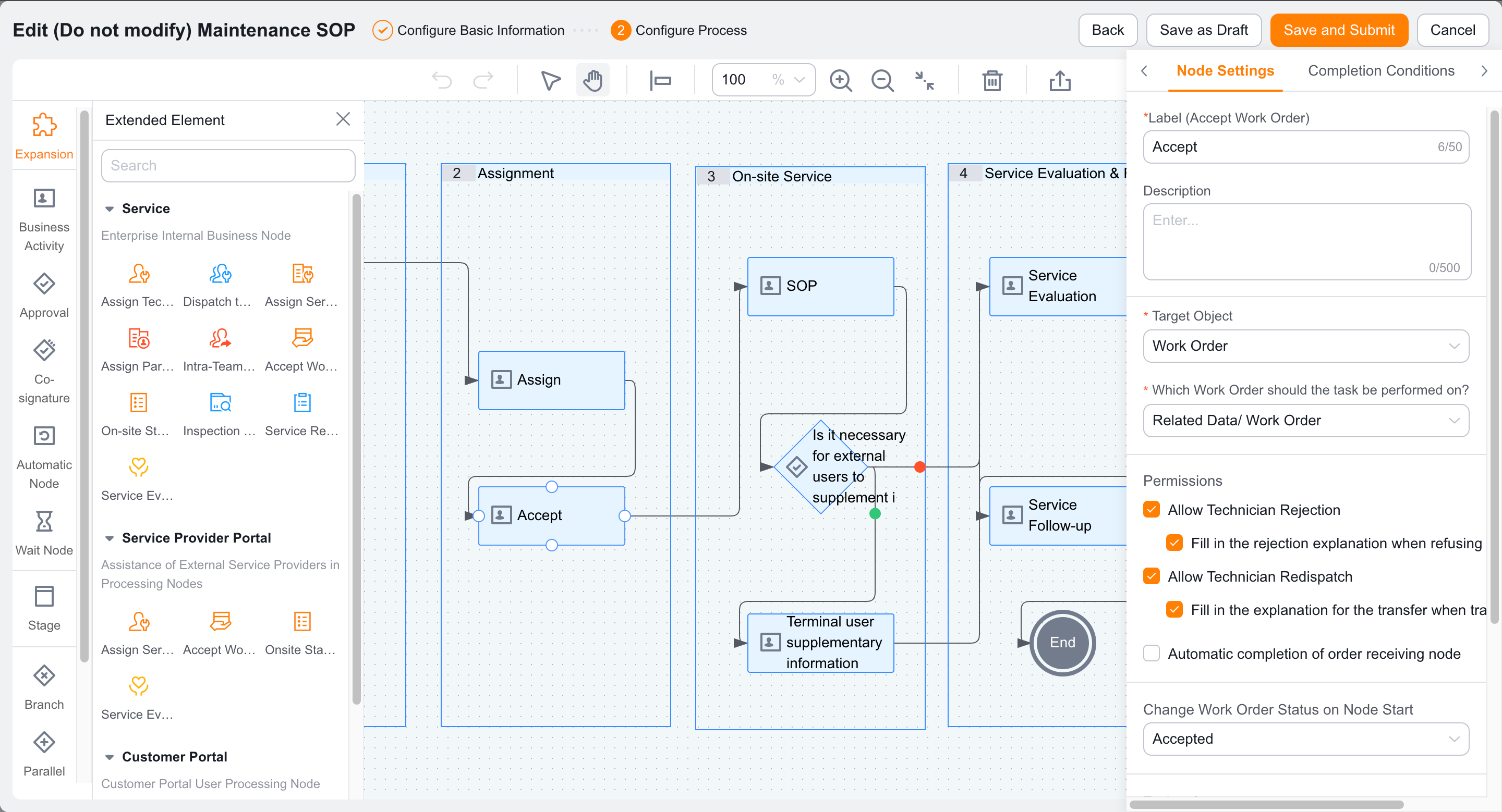 Configure engineer acceptance, rejection, transfer, and automatic acceptance timeout