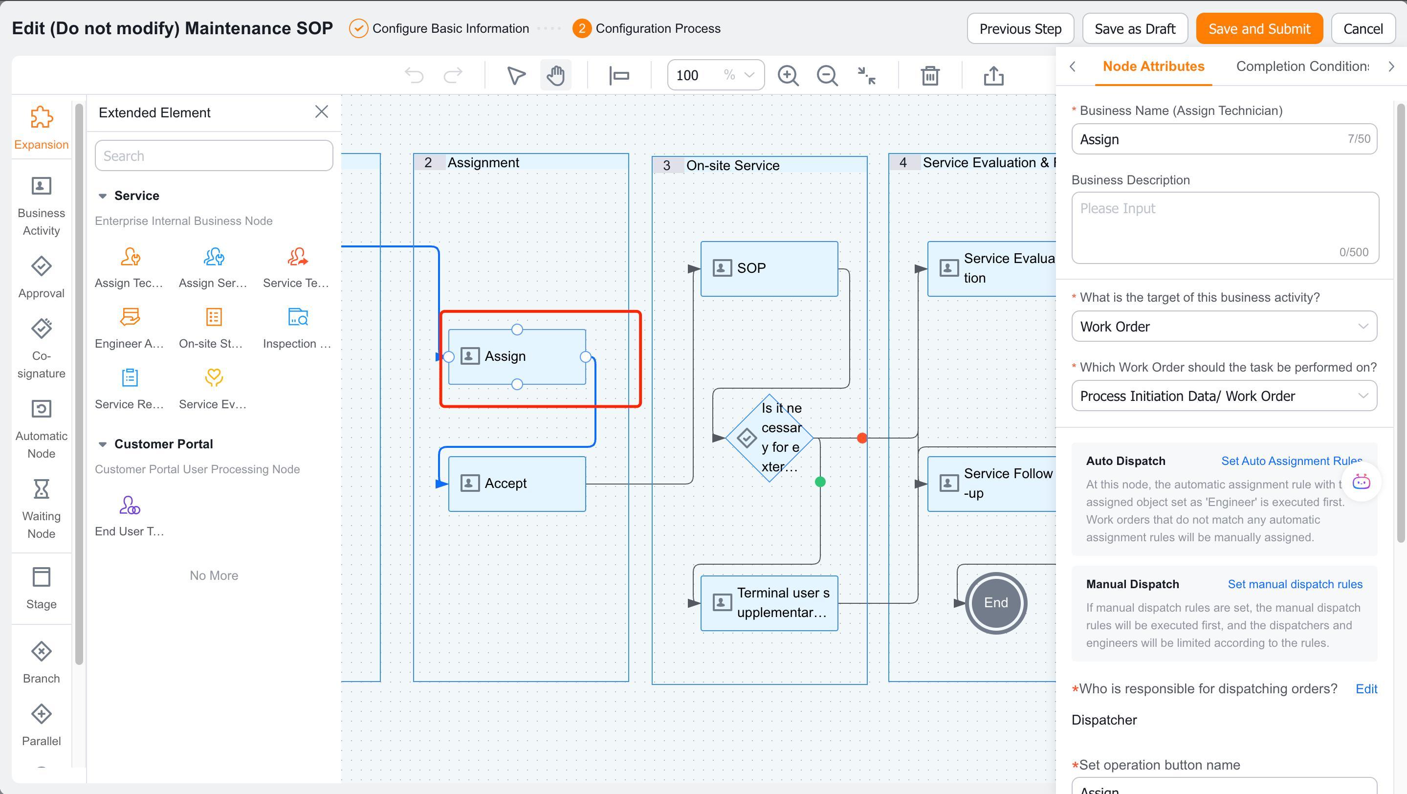 Confirm that the manual rule applies to the Assign Engineer node