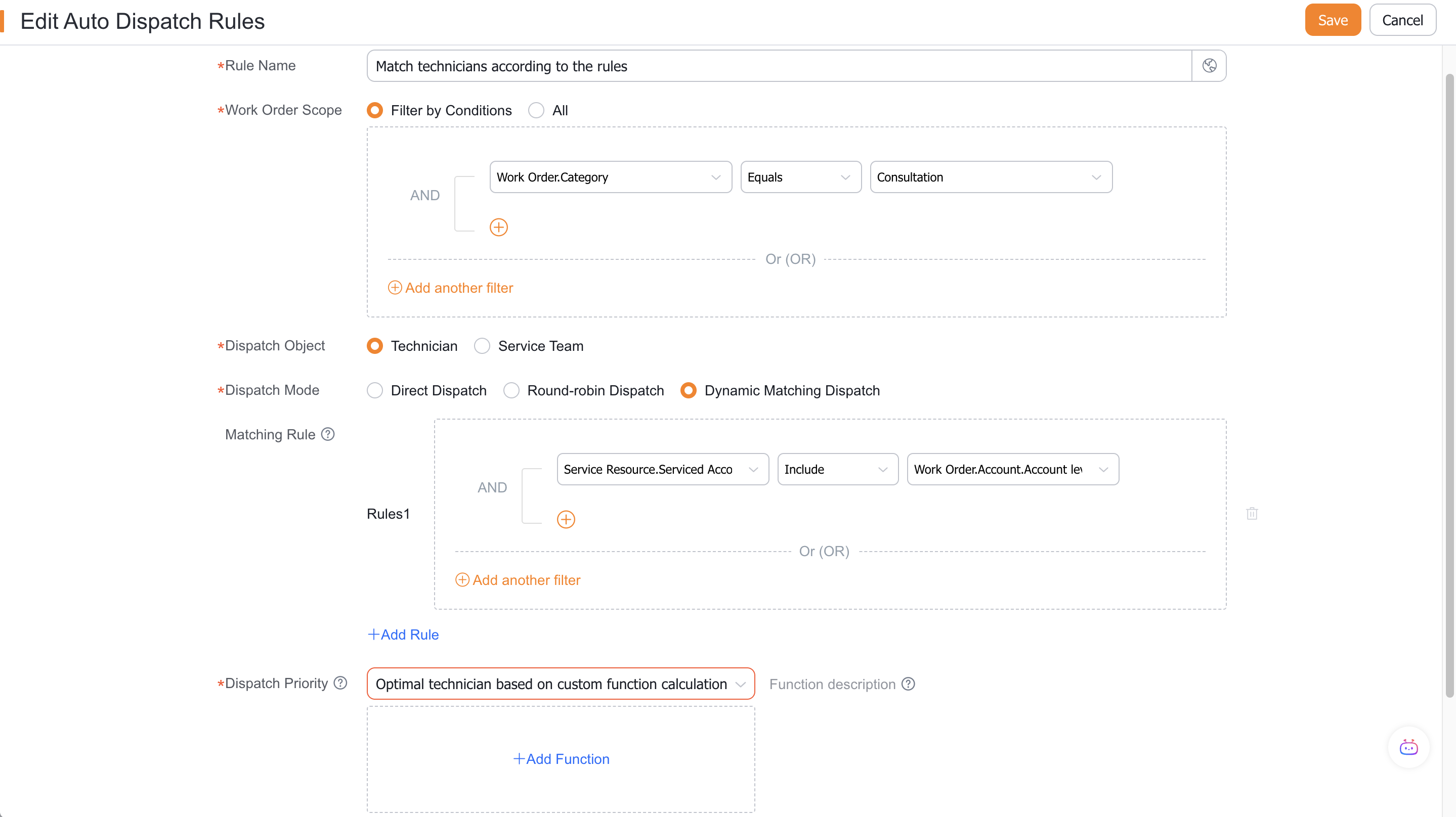 Configure the fallback path when dynamic matching returns no engineer